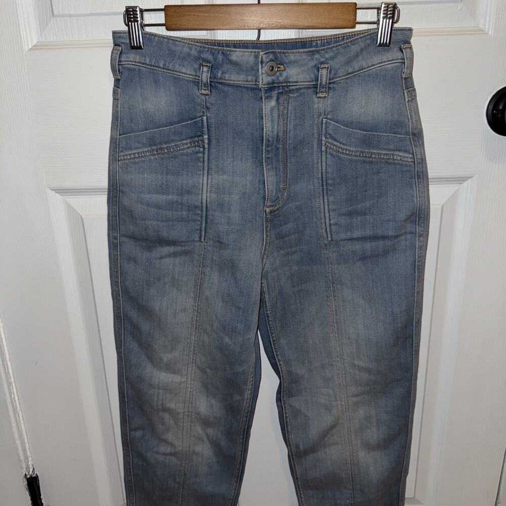 PILCRO‎ Anthropologie Light Wash Blue Jeans High Rise Straight Leg Size 27